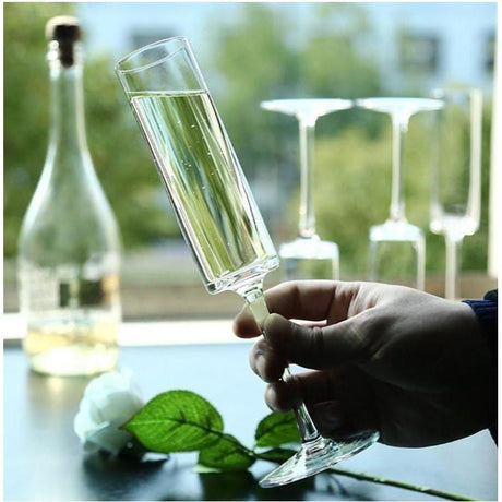 Polycarbonate Champagne Flute Glasses | Set of 6 Clear Acrylic Toasting Glasses | 150ml Capacity- Furaha Finds Kenya