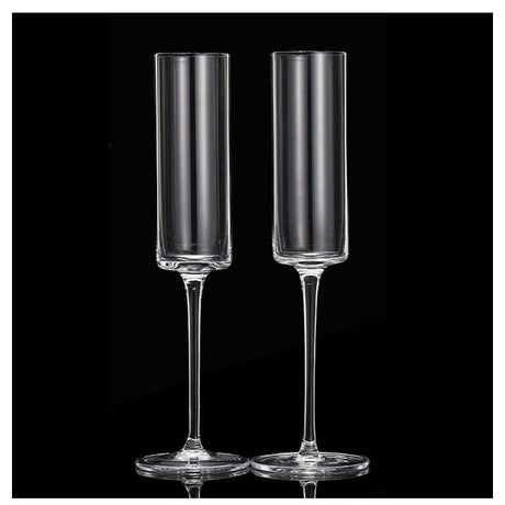 Polycarbonate Champagne Flute Glasses | Set of 6 Clear Acrylic Toasting Glasses | 150ml Capacity- Furaha Finds Kenya