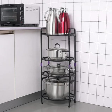 5 Tier Multifunctional Pot Rack | Durable Metallic Wire Design | Space-Saving Storage Solution | 103x36cm- Furaha Finds Kenya