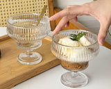 Furaha Finds Vintage-Style Ribbed Glass Dessert Cups