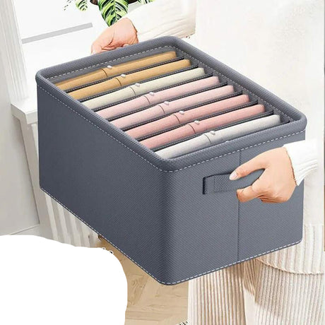 9 Grid Jeans Wardrobe Multipurpose Organizer Space Saving Drawer Divider Foldable & Durable Fabric- Furaha Finds Kenya