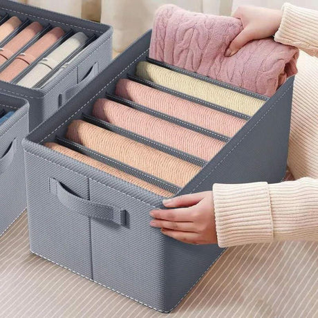 9 Grid Jeans Wardrobe Multipurpose Organizer Space Saving Drawer Divider Foldable & Durable Fabric- Furaha Finds Kenya
