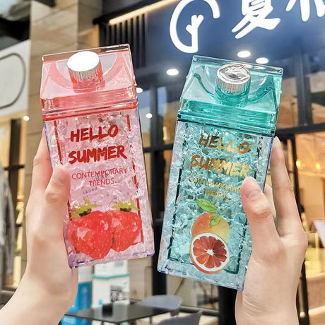 Hello Summer" Acrylic Smoothie/Party Cups with Straw | 600ml | Available in 3 Fun Shapes- Furaha Finds Kenya