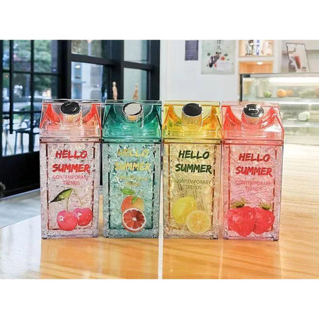 Hello Summer" Acrylic Smoothie/Party Cups with Straw | 600ml | Available in 3 Fun Shapes- Furaha Finds Kenya