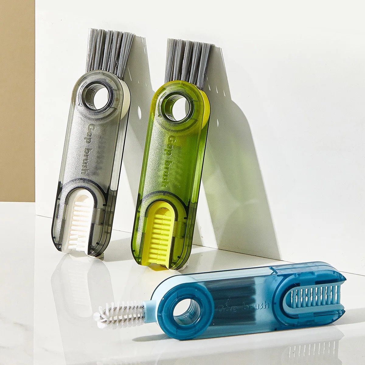 3in1 Bottle, Tumbler, and Crevice Cleaning Brush Nylon, Silicone, Stainless Steel Efficient MultiSurface Cleaning Tool- Furaha Finds Kenya