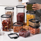 8pcs Airtight Transparent Acrylic Food/Pantry Storage Containers | Dry Food & Cereal Storage with Stickers & Pen | Dishwasher Safe- Furaha Finds Kenya