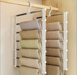 Furaha Finds 6 layer Aluminum Tube Trouser/Pants Hanger Space saving closet organizer (45cm x 35cm), perfect for neatly storing trousers, jeans, scarves, and accessories.
