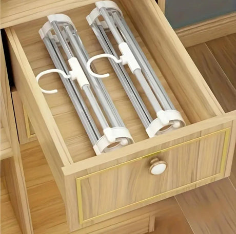 Furaha Finds 6 layer Aluminum Tube Trouser/Pants Hanger Space saving closet organizer (45cm x 35cm), perfect for neatly storing trousers, jeans, scarves, and accessories.