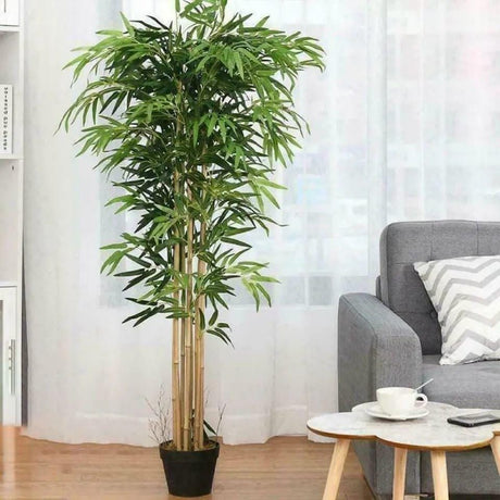 Furaha Finds Real Touch High Quality Bamboo Plant 210cm tall artificial indoor tree for home, office, hotel, and event decoration.
