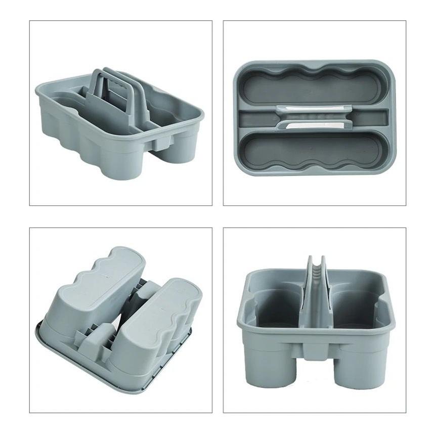 Handheld Plastic Cleaning Utility Caddy Organizer | 35.5x24.5x18cm (LxWxH)