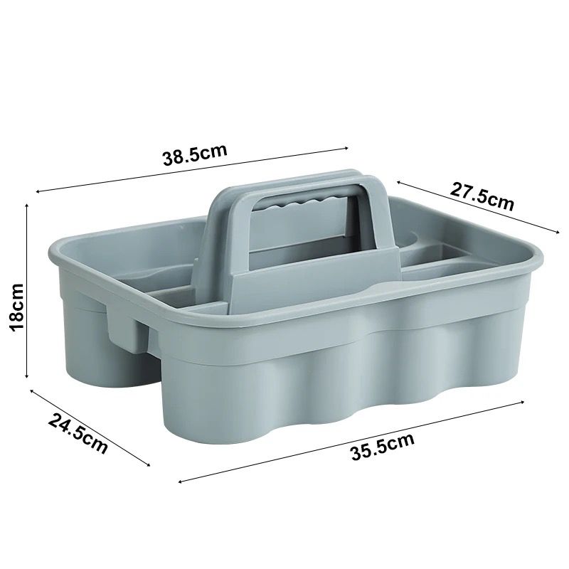 Handheld Plastic Cleaning Utility Caddy Organizer | 35.5x24.5x18cm (LxWxH)