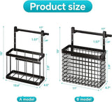 2pc Over the Cabinet Organizer with Towel Bar | Stainless Steel | 28x11.5x3cm (LxWxH)