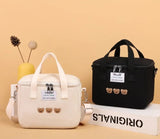 Furaha Finds Fashion Cartoon Mommy Bear Insulated Canvas Lunch Bag