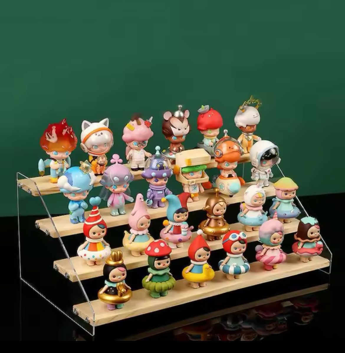 Furaha finds 4 Tier bamboo & acrylic  stand