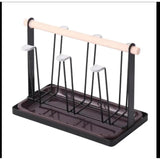 Luxury Iron Cup/Glass Holder Rack | 6 Hangers, Corrosion Resistant- Furaha Finds Kenya