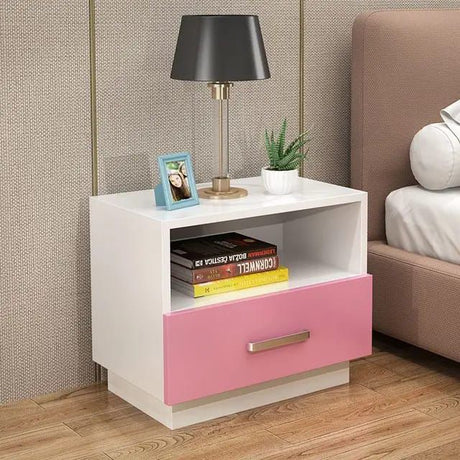 Minimalist Wooden Bedside Table with Drawer Compact & Functional Storage