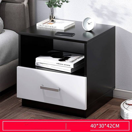Minimalist Wooden Bedside Table with Drawer Compact & Functional Storage