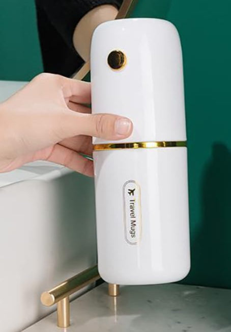 Furaha Finds Portable Travel Toothbrush Storage Case with Double Cups