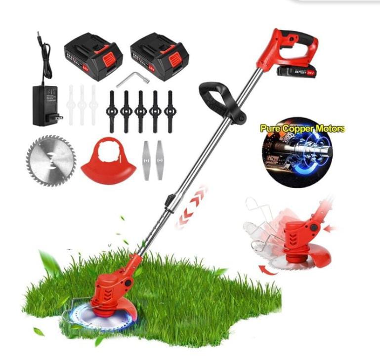 Portable Cordless Electric Lawn Mower | 21V Rechargeable Garden Pruning Tool with 1500W Power | 3in1 Grass Cutter