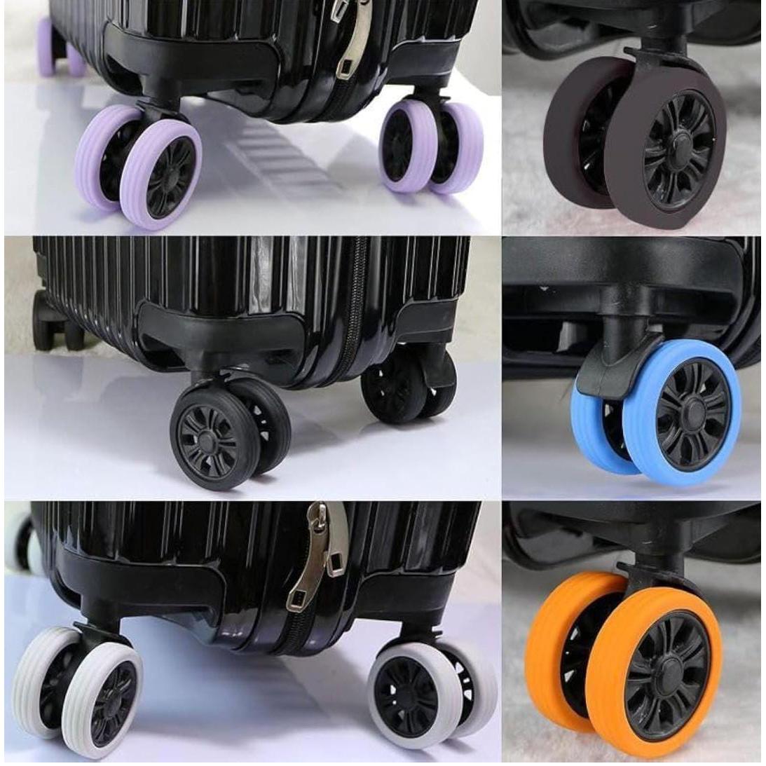 Silicone Luggage Wheel Covers 8pcs Set Anti Scratch Suitcase Wheel Protectors- Furaha Finds Kenya