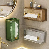 Furaha Finds Luxury Diamond Acrylic Tissue Box  Wall mounted and tabletop tissue holder with an elegant design for home and office décor.