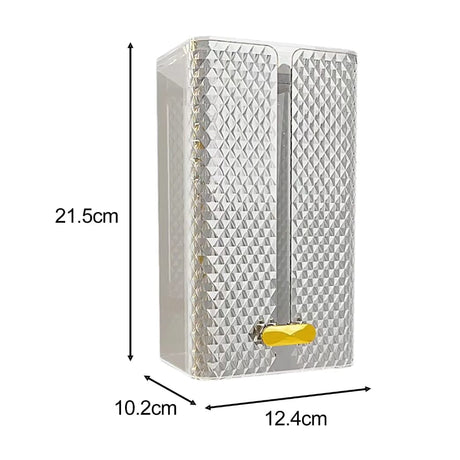 Furaha Finds Luxury Diamond Acrylic Tissue Box  Wall mounted and tabletop tissue holder with an elegant design for home and office décor.
