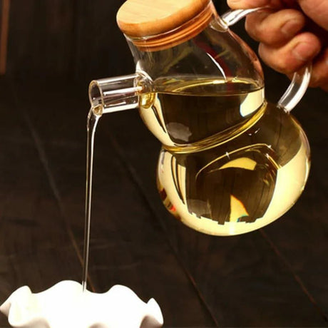 400ml Creative Glass Oil/Vinegar Jar | Leak Proof & Elegant