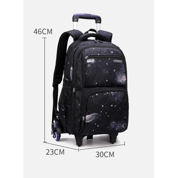 Rolling Trolley School Bag Durable & Spacious Backpack with Wheels