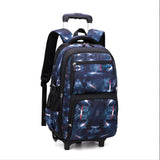 Rolling Trolley School Bag Durable & Spacious Backpack with Wheels