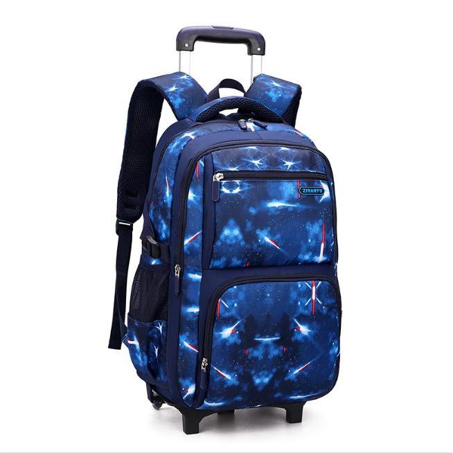 Rolling Trolley School Bag Durable & Spacious Backpack with Wheels