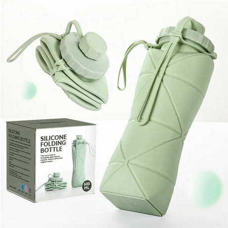 600ml Folding Silicone Water Bottle- Furaha Finds Kenya