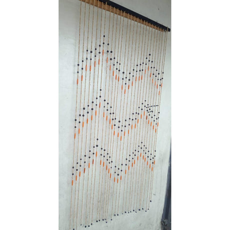 Salon Curtains with Wooden Beads 1.3m x 2m- Furaha Finds Kenya