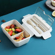 Bento Lunch Box with 2 Compartments & Chopsticks- Furaha Finds Kenya