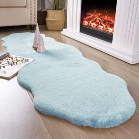 Ultra Soft Rabbit Fur Carpet 60x180cm Irregular Shape