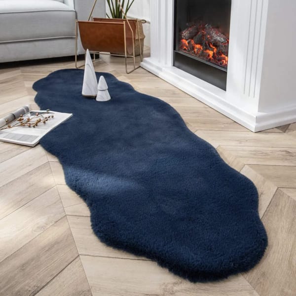 Ultra Soft Rabbit Fur Carpet 60x180cm Irregular Shape