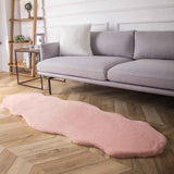 Ultra Soft Rabbit Fur Carpet 60x180cm Irregular Shape