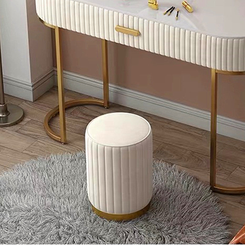 Light Luxury Makeup Stools Round Vanity Chairs with Storage