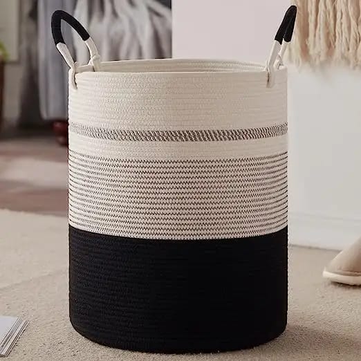 Non Woven Basket Multipurpose Cotton Storage Basket for Toys Laundry and Organization- Furaha Finds Kenya