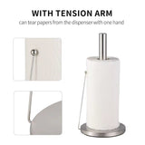 Stainless Steel Rust-Free Paper Towel Holder with Stable Round Base