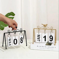 Desk Calendar Standing Flip - Large Display Daily Desktop Calendar Home & Office Desk Calendars