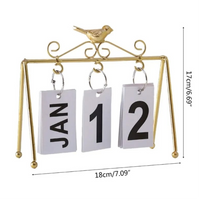 Desk Calendar Standing Flip - Large Display Daily Desktop Calendar Home & Office Desk Calendars