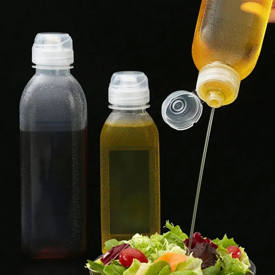 Full Press Oil Bottle 500ml - Multipurpose PP5 with Quantitative Control Kitchenware Oil Dispensers