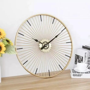 Antique Pendulum Wall Clock - Large Decorative Square Metal Framed Design Home Décor Wall Clocks