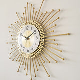 Antique Pendulum Wall Clock - Large Decorative Square Metal Framed Design