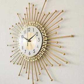 Antique Pendulum Wall Clock - Large Decorative Square Metal Framed Design Home Décor Wall Clocks
