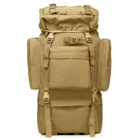 70L Outdoor Tactical Rucksack - Waterproof Oxford 900D with Metallic Frame Sports & Fitness Hiking Backpacks