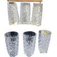 Diamond Pattern Heavy Gauge Crystal Glass – Premium Thick Drinkware