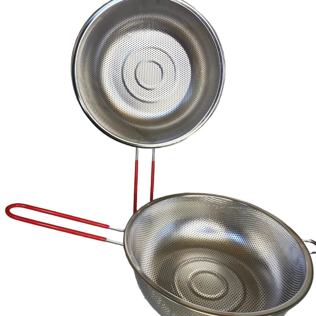 Stainless Steel Strainer with Silicone Handle – 25.5cm Fine Mesh Kitchen Sieve