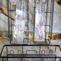 3-Piece Rectangular Stainless Steel Shower Caddy Set – No-Drill Bathroom Organizer