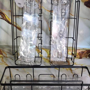 3-Piece Rectangular Stainless Steel Shower Caddy Set – No-Drill Bathroom Organizer